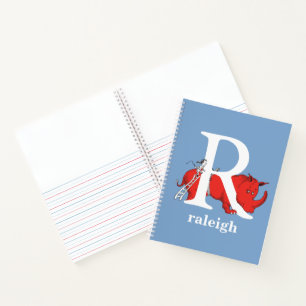 Dr. Seuss's ABC: Letter R - Wit Voeg uw naam toe Notitieboek