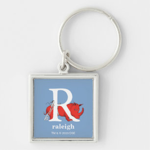 Dr. Seuss's ABC: Letter R - Wit   Voeg uw naam toe Sleutelhanger