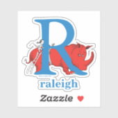 Dr. Seuss's ABC: Letter R - Wit | Voeg uw naam toe Sticker (Vel)