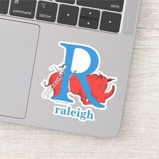 Dr. Seuss's ABC: Letter R - Wit | Voeg uw naam toe Sticker (Detail)