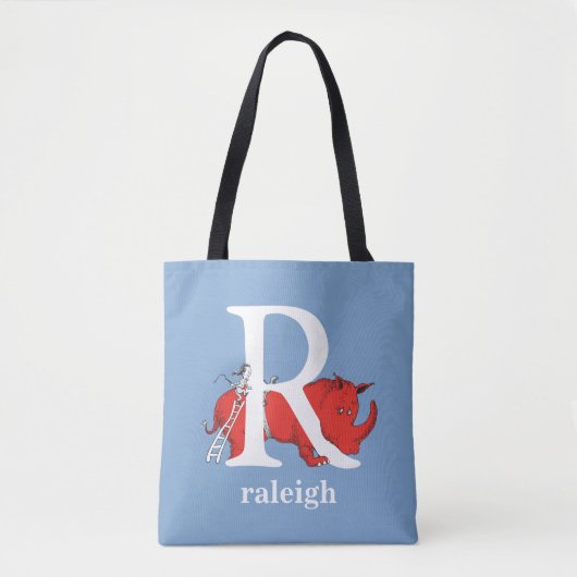 Dr. Seuss's ABC: Letter R - Wit | Voeg uw naam toe Tote Bag (Voorkant)