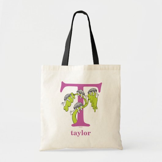 Dr. Seuss's ABC: Letter T - Purple | Add Your Name Tote Bag (Voorkant)