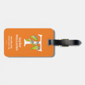 Dr. Seuss's ABC: Letter T - Wit | Voeg uw naam toe Bagagelabel (Achterkant horizontaal)