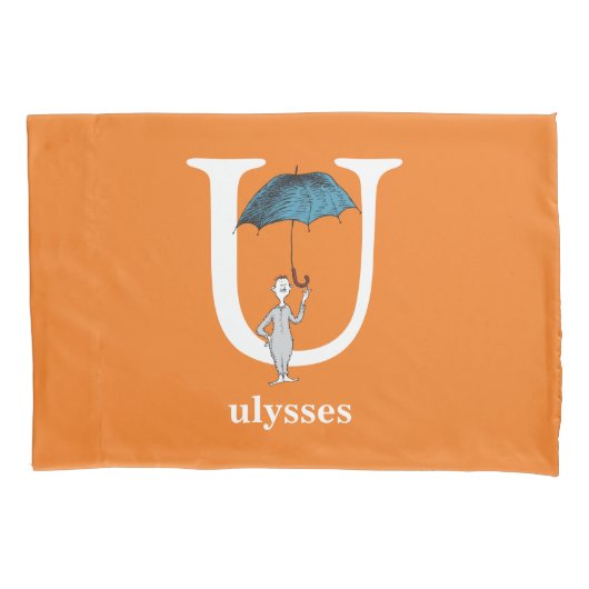 Dr. Seuss's ABC: Letter U - Wit | Voeg uw naam toe Kussensloop (Voorkant)