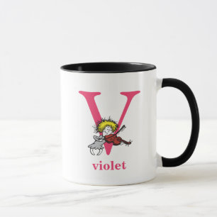 Dr. Seuss's ABC: Letter V - Roze Voeg je naam to Mok