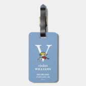 Dr. Seuss's ABC: Letter V - Wit | Voeg uw naam toe Bagagelabel (Achterkant verticaal)