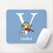 Dr. Seuss's ABC: Letter V - Wit | Voeg uw naam toe Muismat (Met muis)
