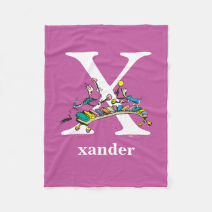 Dr. Seuss's ABC: Letter X - Wit   Voeg uw naam toe Fleece Deken