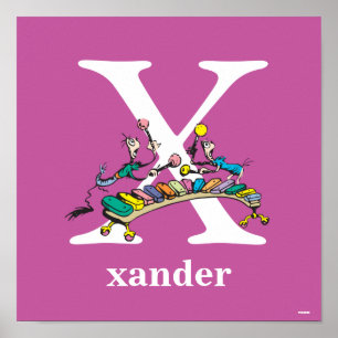 Dr. Seuss's ABC: Letter X - Wit   Voeg uw naam toe Poster