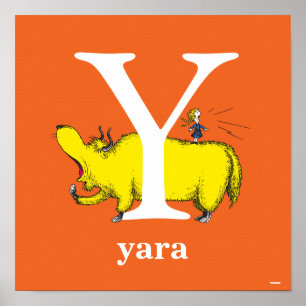 Dr. Seuss's ABC: Letter Y - Wit   Voeg uw naam toe Poster