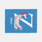 Dr. Seuss's ABC: Letter Z - Wit | Voeg uw naam toe Fleece Deken (Voorkant (Horizontaal))