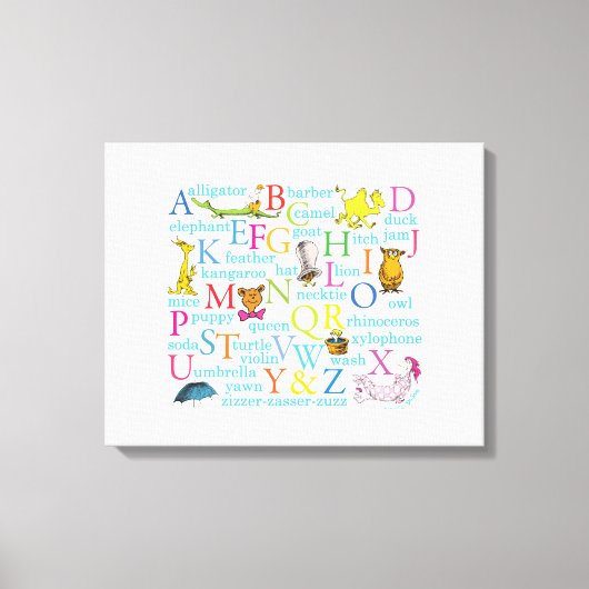 Dr. Seuss's ABC-patroon met woorden Canvas Afdruk (Voorkant)