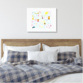 Dr. Seuss's ABC-patroon met woorden Canvas Afdruk (Insitu (Slaapkamer))