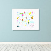 Dr. Seuss's ABC-patroon met woorden Canvas Afdruk (Insitu (Houten vloer))