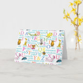 Dr. Seuss's ABC-patroon met woorden Kaart (Gele Bloem)