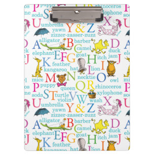 Dr. Seuss's ABC-patroon met woorden Klembord