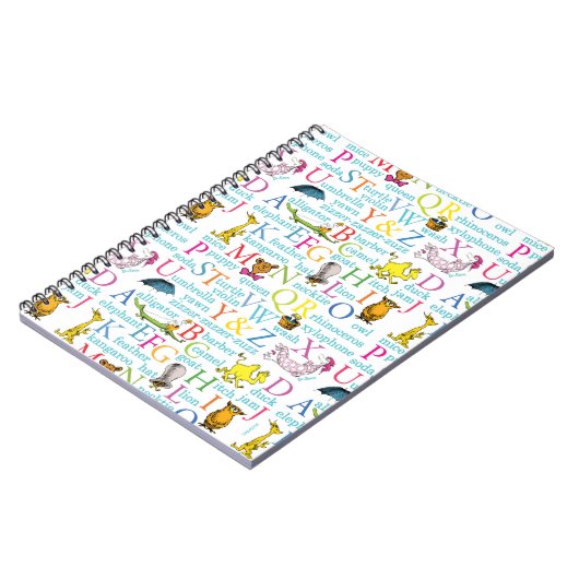 Dr. Seuss's ABC-patroon met woorden Notitieboek (Linkerzijde)