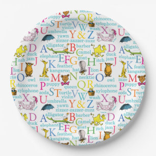 Dr. Seuss's ABC-patroon met woorden Papieren Bordje