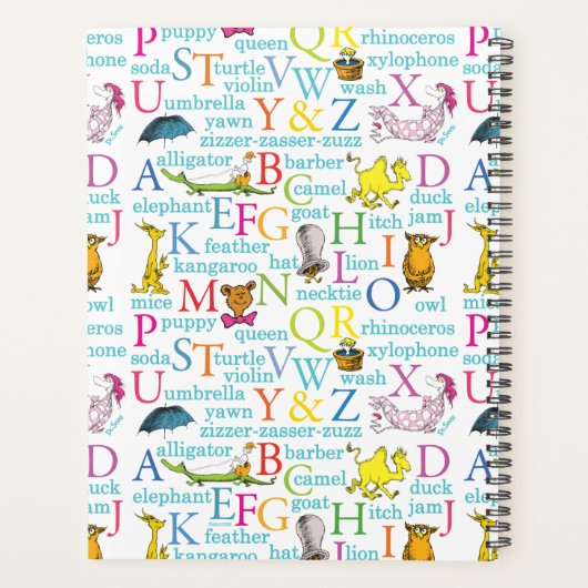 Dr. Seuss's ABC-patroon met woorden Planner (Achterkant)