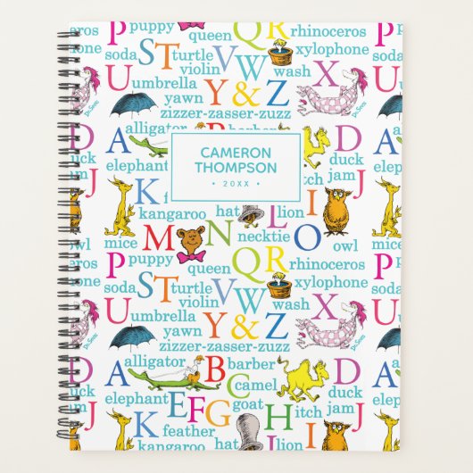 Dr. Seuss's ABC-patroon met woorden Planner (Voorkant)