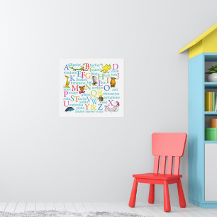 Dr. Seuss's ABC-patroon met woorden Poster