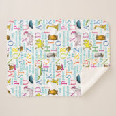 Dr. Seuss's ABC-patroon met woorden Sherpa Deken (Voorkant (horizontaal))