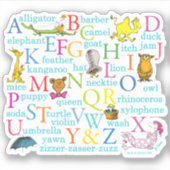 Dr. Seuss's ABC-patroon met woorden Sticker (Voorkant)