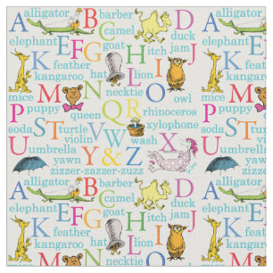 Dr. Seuss's ABC-patroon met woorden Stof
