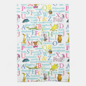 Dr. Seuss's ABC-patroon met woorden Theedoek (Verticaal)