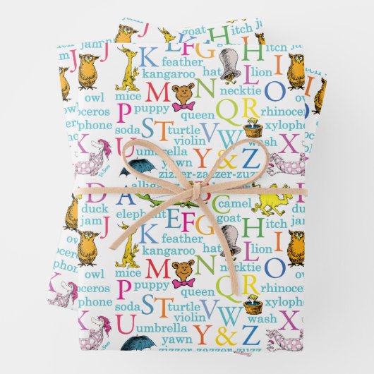 Dr. Seuss's ABC Pattern with Words Inpakpapier Vel (In situ)