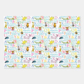 Dr. Seuss's ABC Pattern with Words Inpakpapier Vel (Voorkant)