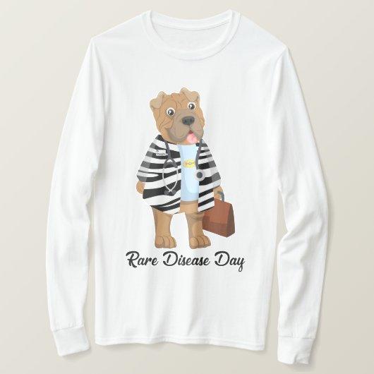 Dr. Sharpie Zebra Coat Rare Disease T-shirt met la (Design voorkant)