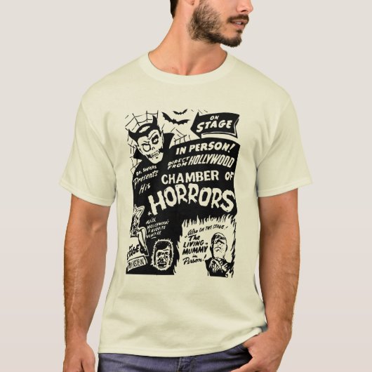 Dr. Shivers Chamber of Horrors Spook Show Poster T-shirt (Voorkant)