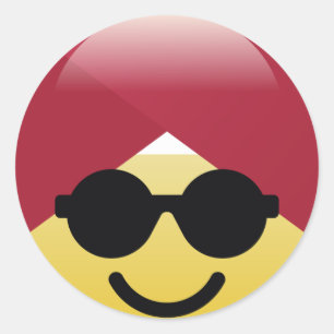 Dr. Social Media Zonnebril Tulband Emoji Sticker