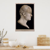 Dr. Spurzheim's phrenologieschema Poster (Keuken)