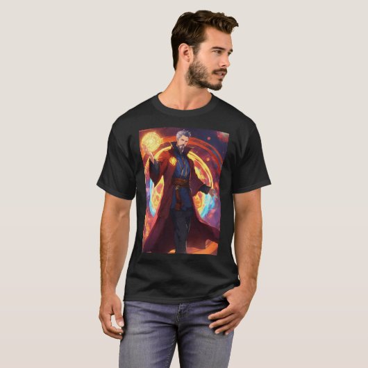 Dr. strang mode vader heks magische anime kort t-shirt (Voorkant volledig)