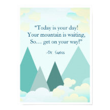 Dr. Suess Mountain Inspirerend Poster