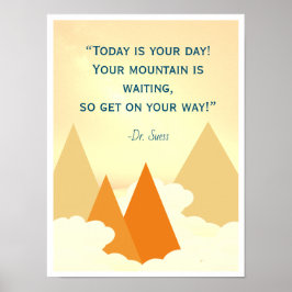 Dr. Suess Mountain Inspirerend Poster