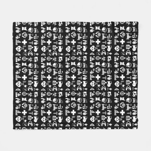 Dr. Symbols Medical Medley Fleece Deken (Voorkant (Horizontaal))