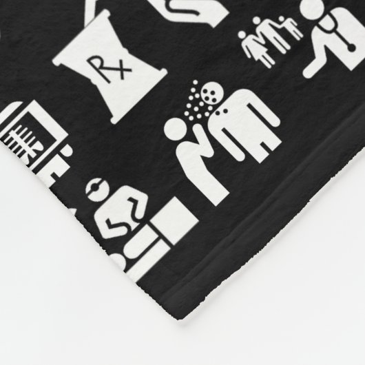 Dr. Symbols Medical Medley Fleece Deken (Hoek)