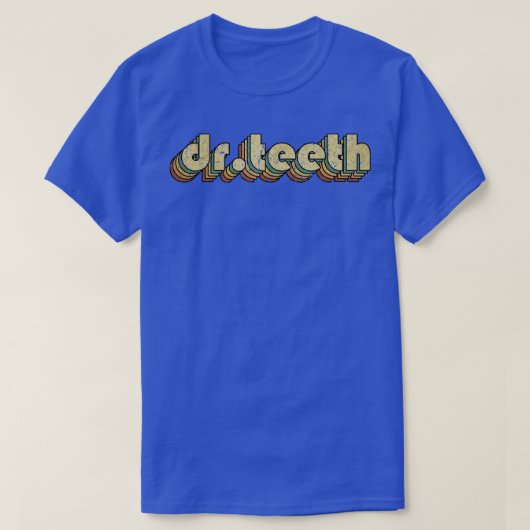 Dr. Teeth  Rainbow Typography Style 70s T-shirt (Design voorkant)