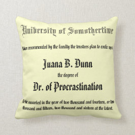 Dr. van Procrastination, kussen