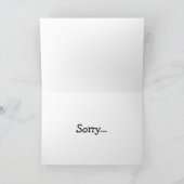 Dr. van Uitstelgedrag, laat wenskaart Kaart (Binnen)