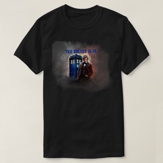 Dr. Who de Vierde Dokter Tom Baker Tshirt (Design voorkant)