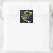 DR WHO INDICA VIERKANTE STICKER (Tas)