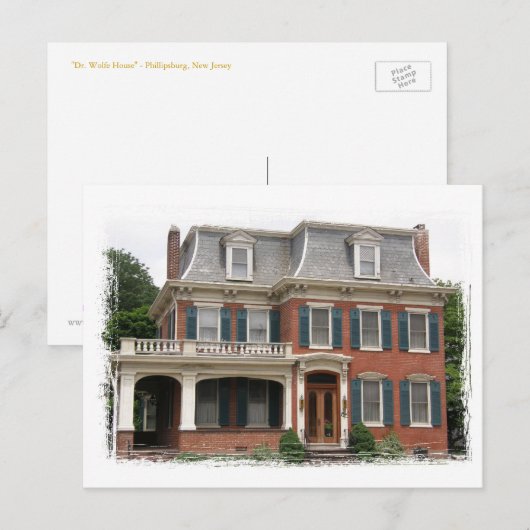 "Dr Wolfe House" Briefkaart (Voorkant / Achterkant)