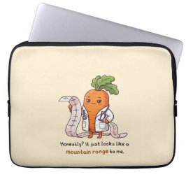 Dr. Wortel ECG Bergketen Grappig Medisch Laptop Sleeve