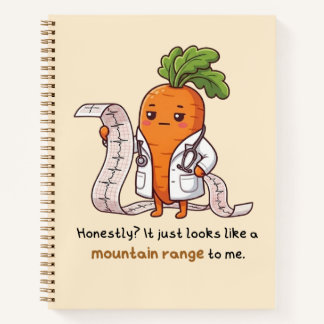 Dr. Wortel ECG Grappig Medisch spiraal Notitieboek
