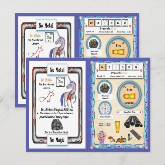 Dr. Zinko - Zinc Horn Unicorn Game Kaart (Voorkant / Achterkant)