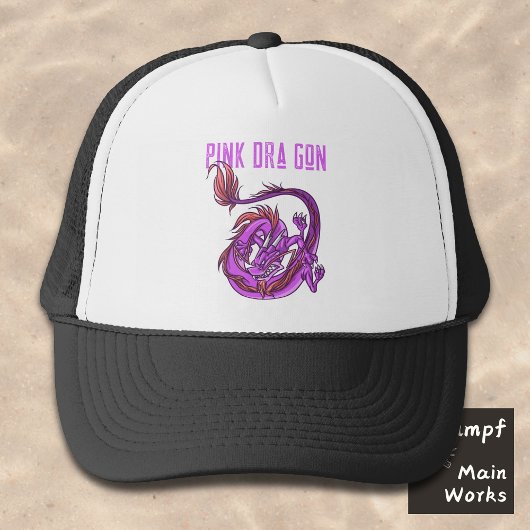 Dra Gon - Pink Dragon Comic style Trucker Pet